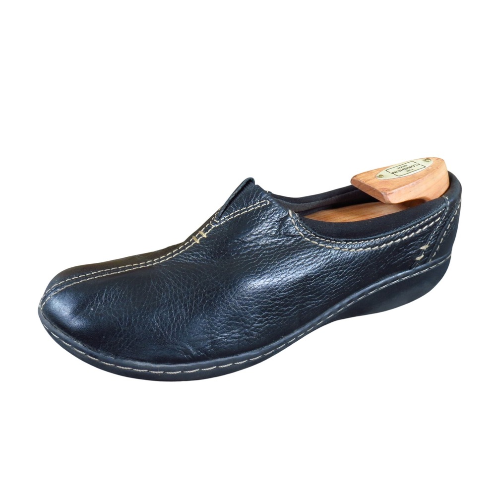 Clarks Ashland Joy Womens Loafer Size 8.5 Walking Comfort Black Leather Shoe